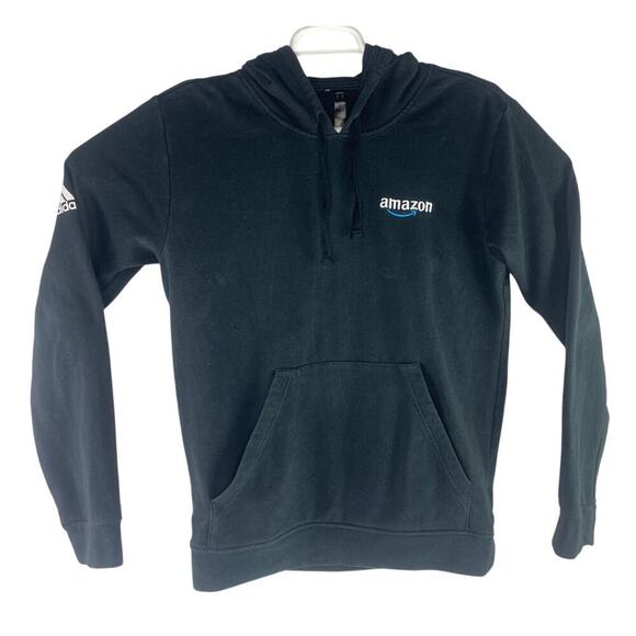 Adidas Long Sleeve Shirt Lightweight Black Hoodie Mens Medium Employee Uniform - Picture 1 of 6